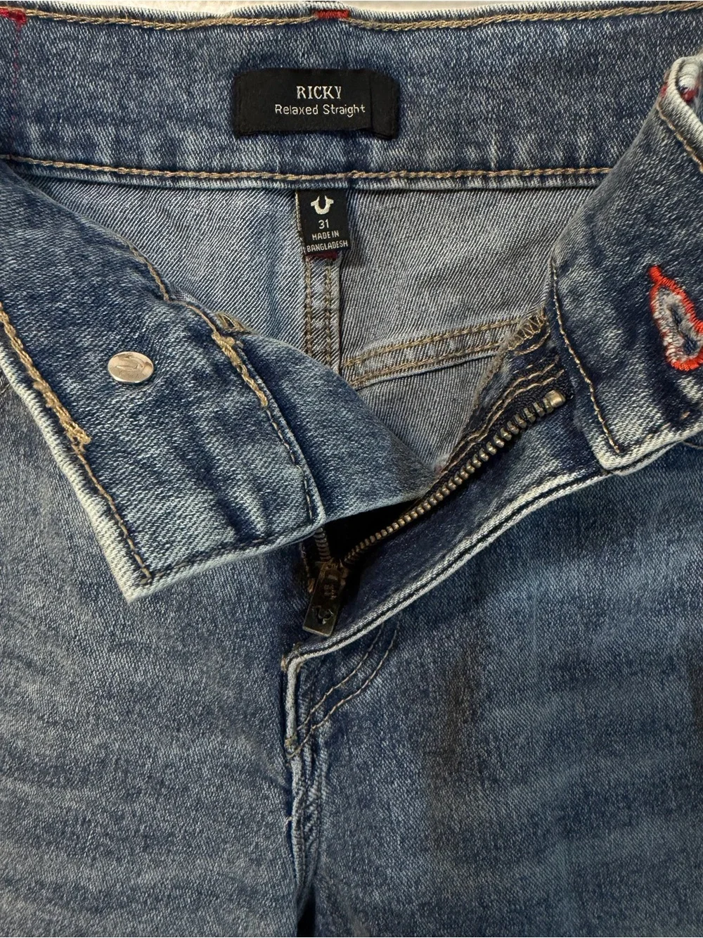 NWT$129 True Religion Ricky light mellow Wash  Cotton Denim  Shorts size 31